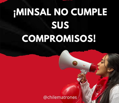 Colegio de Matronas y Matrones de Chile denuncia incumplimientos del MINSAL