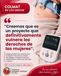 Colegio de Matronas advierte que proyecto “Escucha su corazón” es “casi una tortura”
